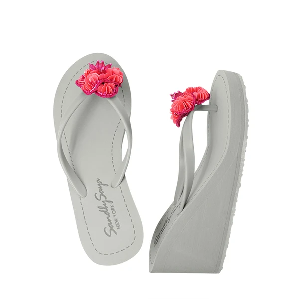 【NY】Noho (Pink Flower)- Women's High Wedge