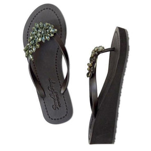 Basic Matte Mid Wedge Women's Sandals with Black Manhattan