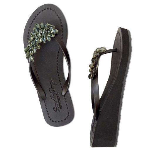 Basic Matte Mid Wedge Women's Sandals with Black Manhattan