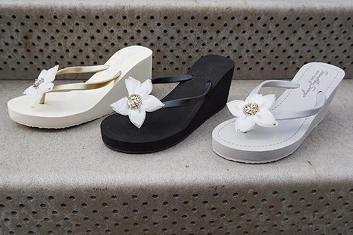 【NY】Chrystie Flower - Women's High Wedge