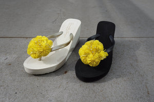 【NY】Noho (Yellow Flower) - Women's High Wedge