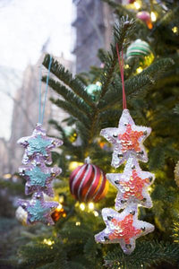 【NY】Tree Ornament - Pink or Blue Stars (Set of 2)