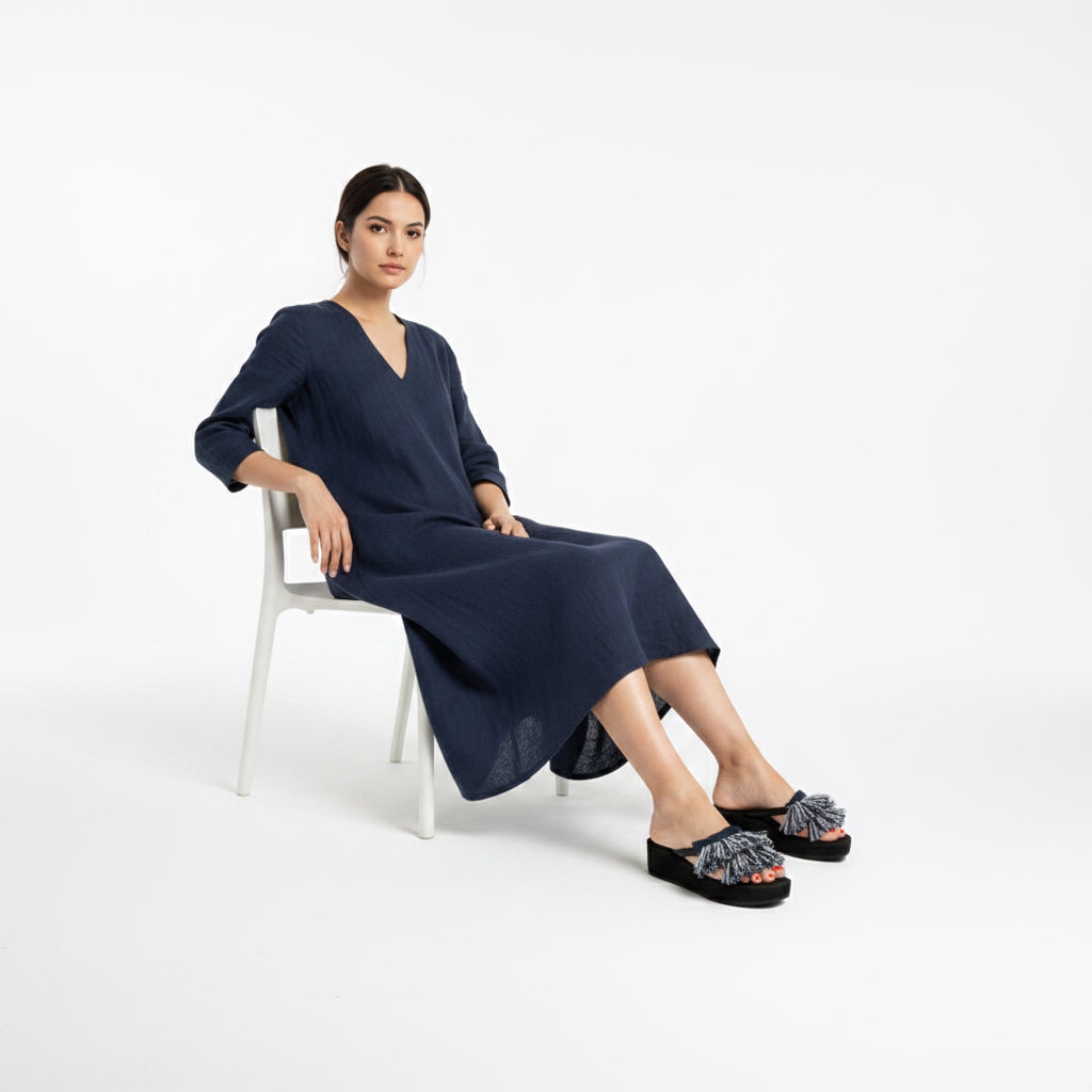【JP】Irving Stripe Fringe - Women's Mid Wedge-Japan Stock