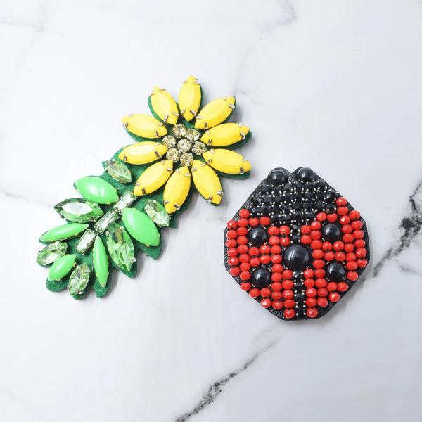 【NY】Ladybug & Daisy-Sticker Patches Set of 2