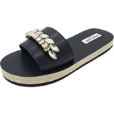 【JP】ゴールドリーフビジューのエスパドリーユフラットSmith - Waterproof Espadrille Flat