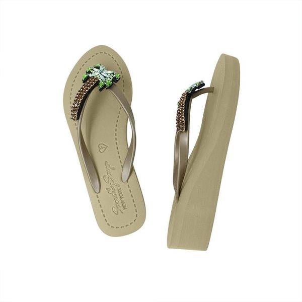 【JP】Palm Tree Ex - Women's Mid Wedge-Japan Stock