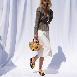 【NY】Noho (Yellow Flower) - Women's Flat Sandal