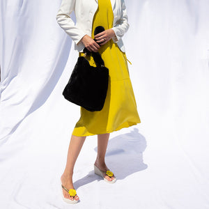 【NY】Noho (Yellow Flower) - Women's High Wedge
