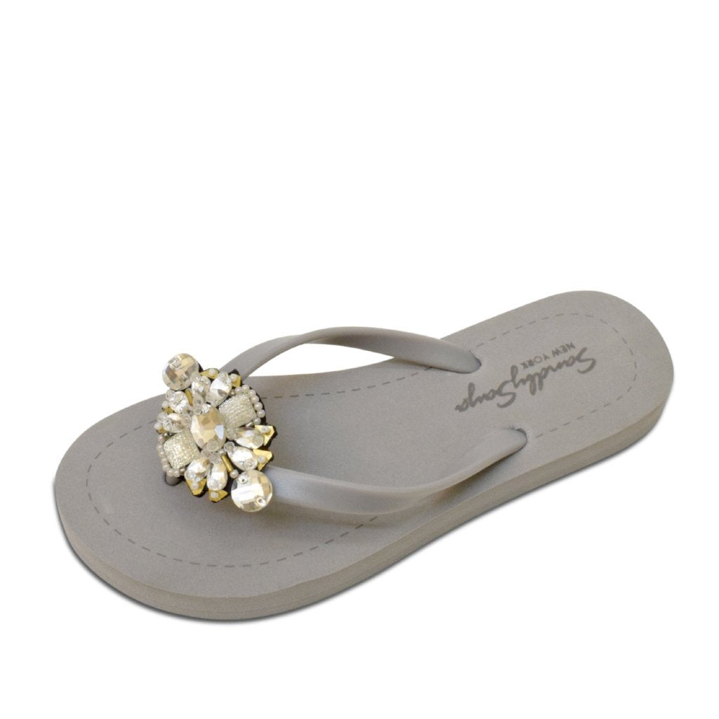gray flat mulberry crystal beads bijoux rubber