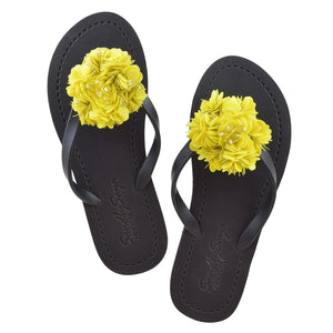 【NY】Noho (Yellow Flower) - Women's Flat Sandal