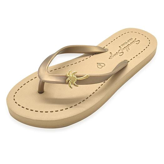 【NY】Gold Palm Tree - Women's Flat Sandal