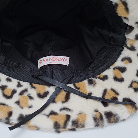 【NY】Leopard Fur Bucket Hat