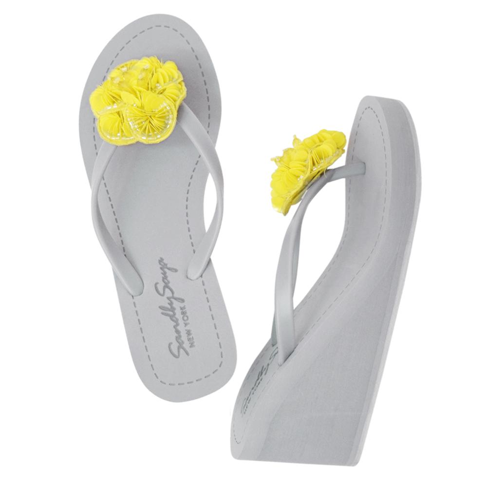 【NY】Noho (Yellow Flower) - Women's High Wedge