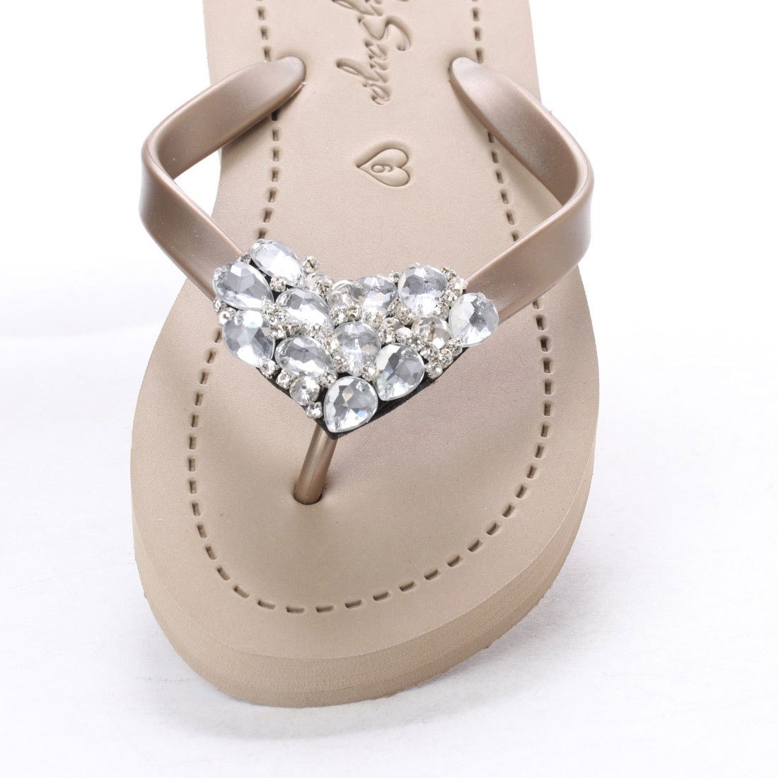 【JP】Chelsea Heart (Crystal) - Women's Flat Sandal-Japan Stock