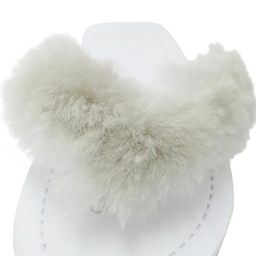 【NY】Sheep Fur  - Women's Flat Sandal