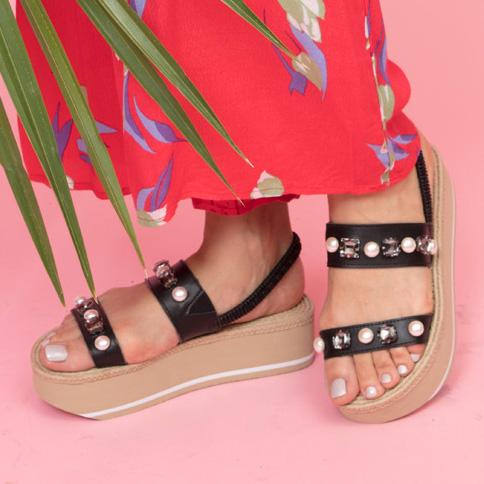 【NY】Pearl Beach - Waterproof Espadrille Platform