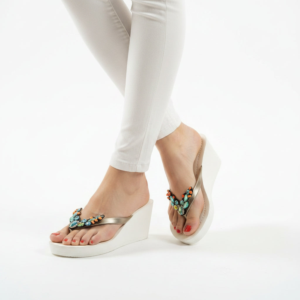 【JP】サボテン快適ハイウェッジCactus - Women's High Wedge-Japan Stock