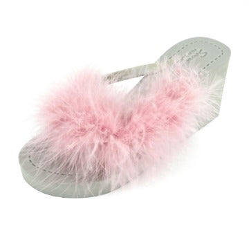 【NY】Pink Feather - High Wedge