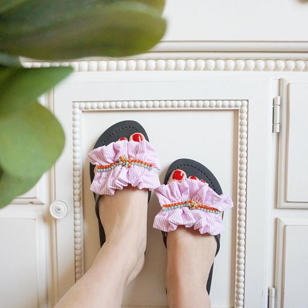 【NY】Pink Hudson - Women's Flat Sandal