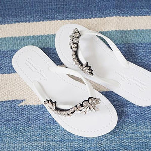 White Image Women's Flat Sandals with Nomad, Flip Flops summer 