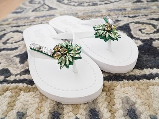 palm tree flat flip flop sandal ladies woman trend fashion designer