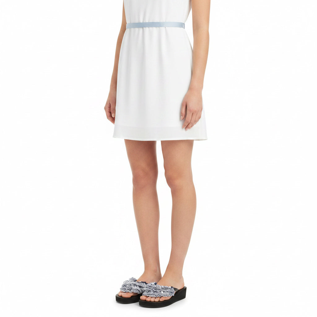 Rockaway Triple - Women's Mid Wedge, Navy, White, Ribbon, Bow