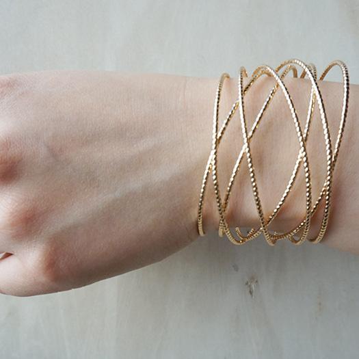 【NY】Gold Layered Rope Bangle