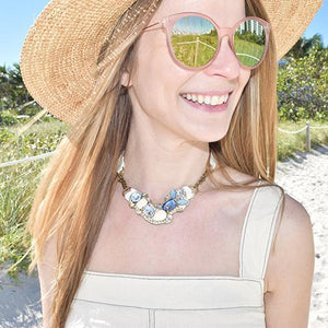 【NY】Blue York - Ribbon Necklace